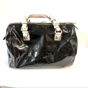 Michael Kors Patten Leather Black Satchel Bag